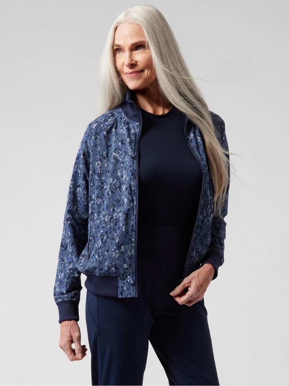 ATHLETA Brooklyn Bomber Jacket | Women’s Size Large Tall | Like New